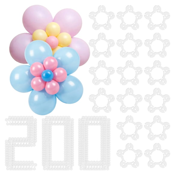 200PCS Balloon Arch Clip Reusable Plastic Balloon Clip for Emulsion Balloons Garland Clips for Party Wedding Decorations Baby Showers