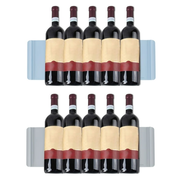 Austok 2Pcs Fridge Beverage Mat Silicone Bottle Stacking Mat Fridge Wine Mat Stackable Wine Soda Can Organizer Mat for Refrigerator Organization