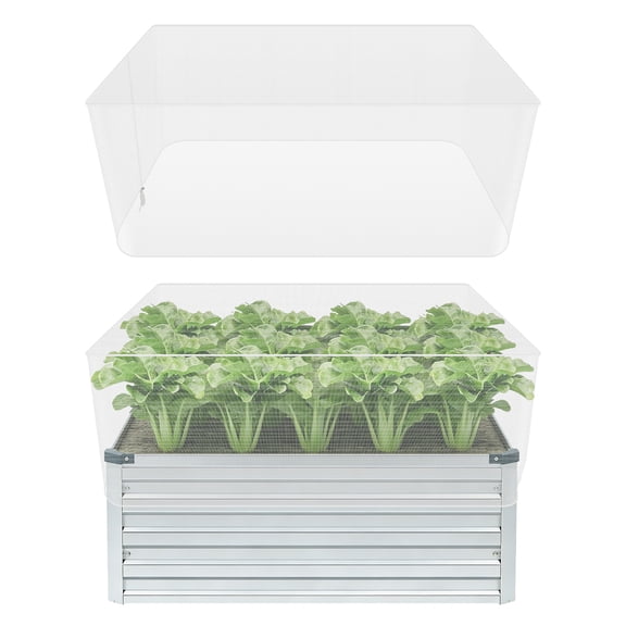 Austok 2Pcs Garden Netting for Raised Bed with Adjustable Drawstring Garden Mesh Netting Bird Proof Young Orchard Tree Shelter Farm Crop Protection 59 × 31.5 × 19.7 in