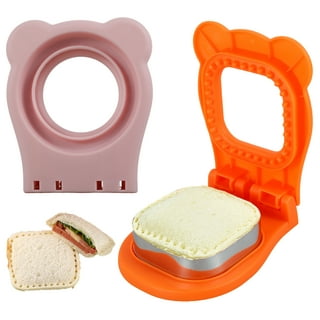 Sandwich Cutter, Sealer and Decruster for Kids - Remove Bread Crust, Make DIY Pocket Sandwiches - Non Toxic, BPA Free, Food Grade Mold - Durable, Port