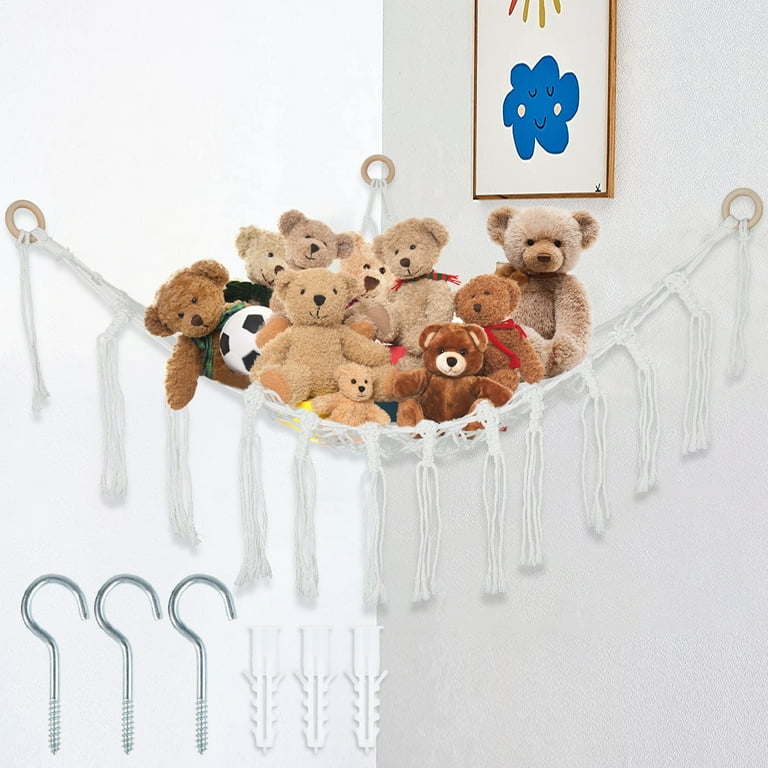 Stuffed Animals Mesh Toy Storage Austok 2pcs Toy Hammock Stuff