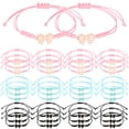 thumbnail image 1 of Austok 36 Pack Coquette Bow Braid String Bracelet Present Bulk Cheerleader Adjustable String Rope Braided Birthday Party Favor for Cheer Dance Team Friend Present, 1 of 9