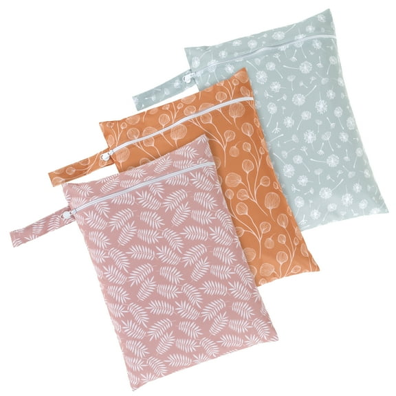 Austok 3Pcs Wet Bags with Zipper Closure Waterproof Wet Storage Bag Large Capacity Wet Dry Bag Reusable Wet Clothes Bag Portable Bathing Suit Bags for Swimsuits Baby Diapers Beach Pool