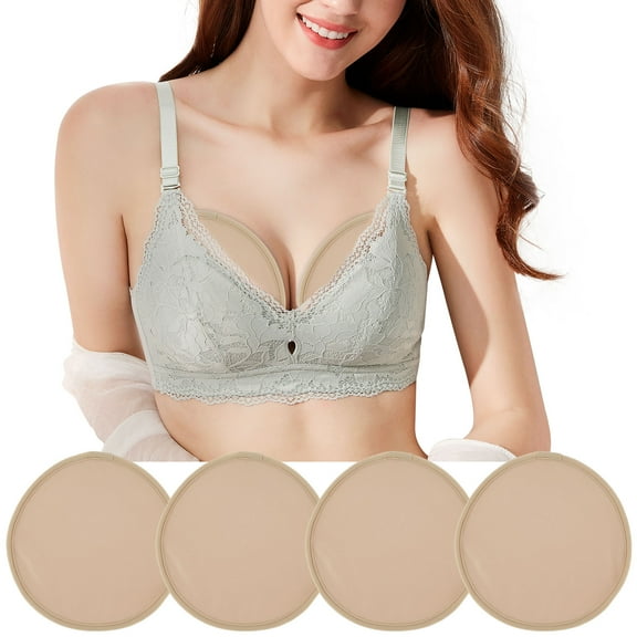 Austok 4 PCS Reusable Castor Oil Wrap for Breast,Soft Organic Castor Oil Wrap Reusable Washable Compress Breast Pads for Comfort Relaxing Sleeping Soothing Daily Use