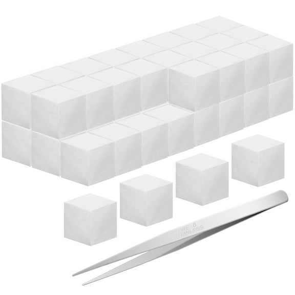 Austok 48Pcs Tabletop Fire Pit Temperature Resistant Ceramic Wool Wick Ceramic Wool Wick Sponge Extend Burning Time Table Top Firepit Cotton for Tabletop Firepit Bioethanol Fireplaces