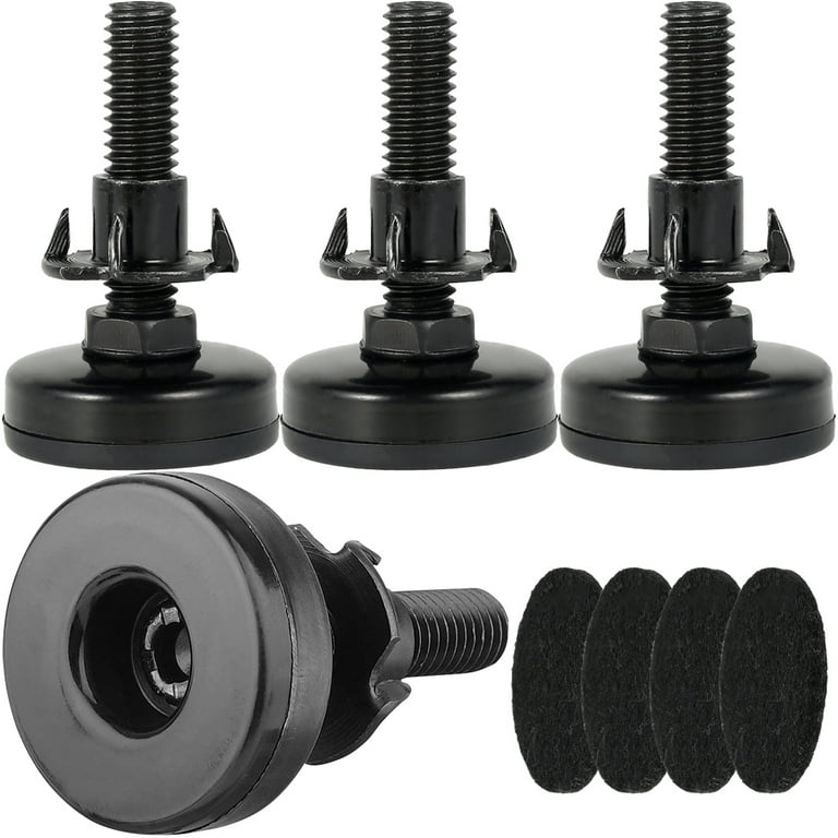 Austok 4Pcs Adjustable Furniture Levelers Heavy Duty Furniture Leveling Feet Furniture Legs for Cabinets Tables Chairs Sofa Raiser with 4 Felt Pads