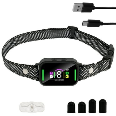 Austok Bark Collar with 4 Adjustable Modes IP67 Waterproof Dog Bark Collar Rechargeable Barking Collar Effective Stop Barking Dog Collar for Small Medium Dogs Black
