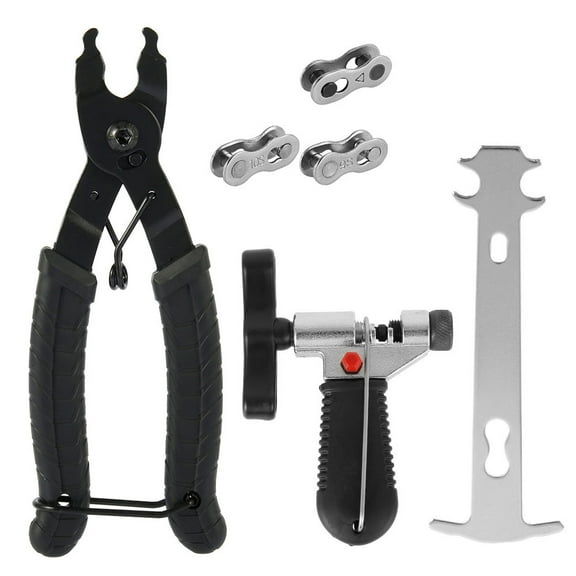 Austok Bike Chain Repair Tool Kit Bicycle Link Pliers Bike Chain Breaker Splitter Hook Plier Bike Chain Removal Tool Chain Wear Indicator Chain Checker Bicycle Missing Links