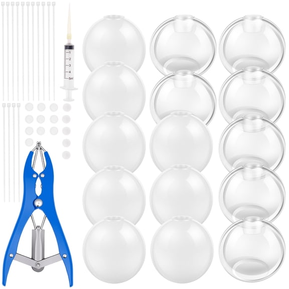 Austok DIY Stress Ball Making Kit Portable Empty Squeeze Ball DIY Kit with Vacuum Tool Cable Tie Expander Tool for Home Party