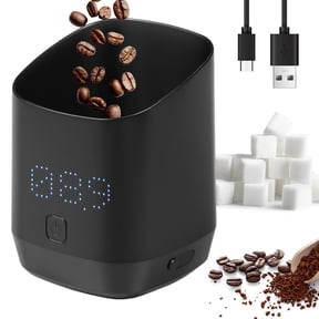 Austok Digital Coffee Bean Dosing Cup for Espresso with LED Scale High Precision Espresso Ground Measurer Barista Strength Brewing Accessory Coffee Lover Present (Black, Sleek Design)