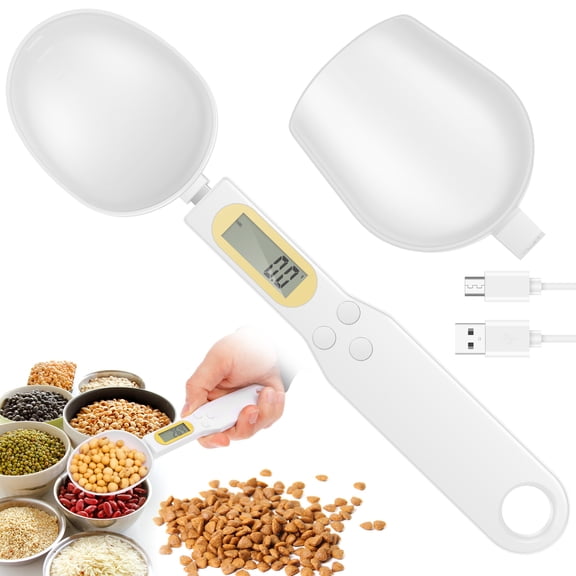 Austok Digital Spoon Scale Electronic Measuring Spoon with 2 Replaceable Spoons Food Coffee Weigh Scale 500g/0.1g High Precision for Home Kitchen with LCD Display