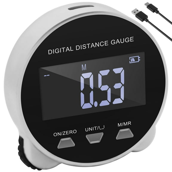 Austok Digital Tape Measure with LCD Display USB Rechargeable Electronic Rolling Ruler 199.99m Digital Tape Measure Roller Portable Rolling Measuring Tool for Circular Flat Curved Diameter