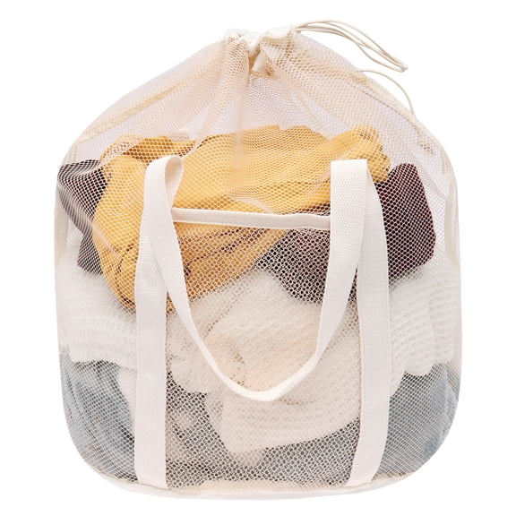 Austok Drawstring Mesh Storage Bags 12.6x16.93inch Large Mesh Toy Storage Bags Organizer for Sport Swimming Beach Travel and Toy Organization