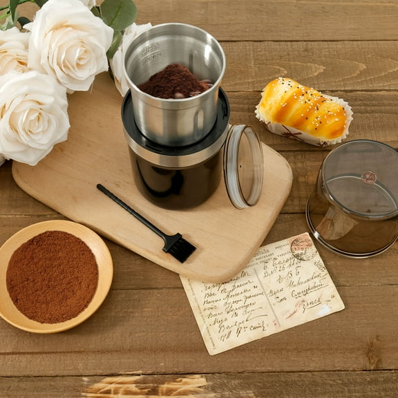 Austok Electric Coffee Grinder Compact Electric Spice Grinder with Removable Stainless Steel Bowl One Press Handling Electric Coffee Bean Grinder Practical Coffee Bean Mill for Home Kitchens