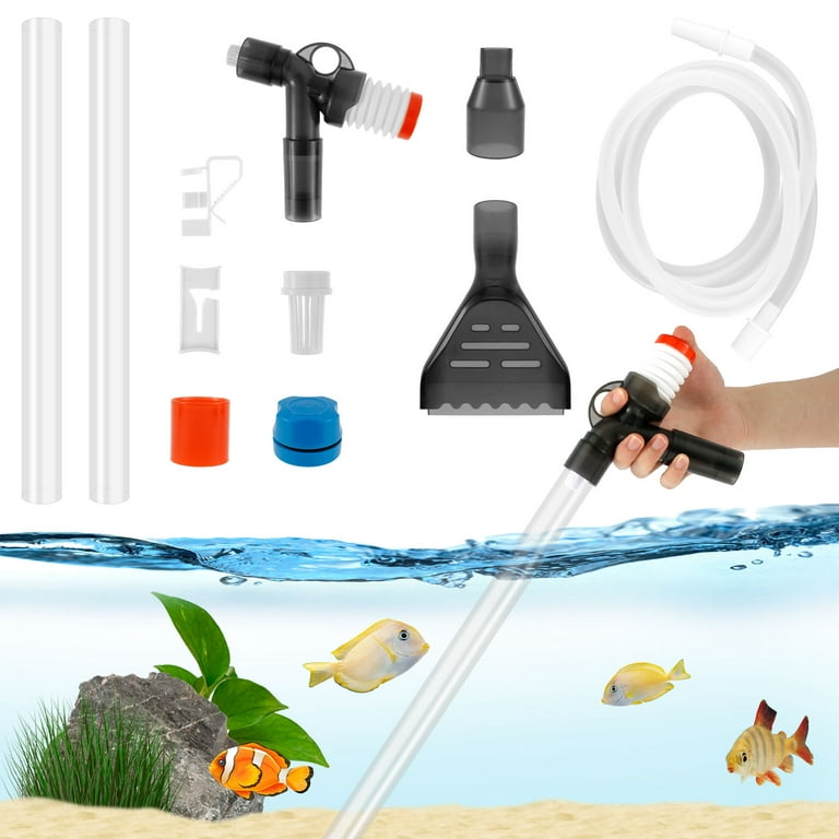 Austok Fish Tank Cleaner Kit 5 In 1 Adjustable Water Flow Aquarium Cleaning  Accessories Kit with Magnetic Brush for Water Changing Sand Washing Feces  Sucking 