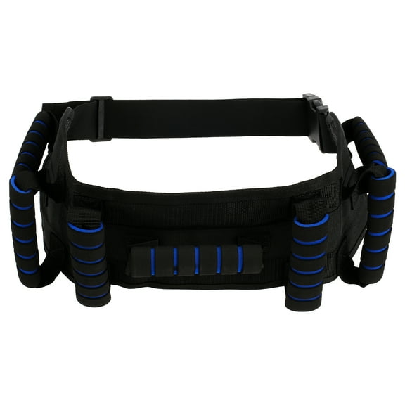 Austok Gait Belt with 7 Handles and Quick Release Buckle Nonslip Transfer Belt Adjustable Lift Belt Nursing Gait Belt Sit to Stand Patient Lift Aid Safety Gait Belt for Seniors Handicap Patient, Black