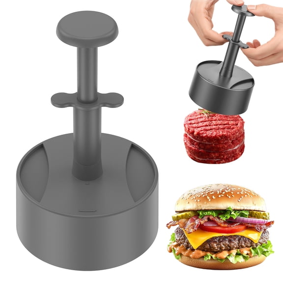 Austok Hamburger Patty Press Mold Plastic Round Burger Maker Press Kitchen Hamburger Meat Making Mold for Home Kitchen