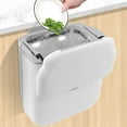 thumbnail image 1 of Austok Hanging Trash Can with Lid Foldable Hanging Waste Bin Space Saving Hanging Garbage Can Wall Mounted Food Compost Bin Hanging Compost Bin for Kitchens Countertop Under Sink, 1 of 5