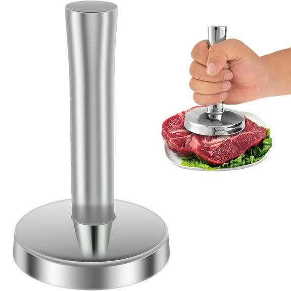 Austok Meat Tenderizer Meat Hammer Mallet Stainless Steel Meat Tenderizer Mallet Manual Kitchen Meat Mallet Meat Pounder Flattener Tool