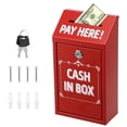 thumbnail image 1 of Metal Donation Box with Lock & Slot Wall Mounted Cash Drop Box Safe Suggestion Box Charity Collection Box Money Lock Box for Home Office Outdoor Door 10.24 x 5.71 x 2.95 inch, 1 of 7