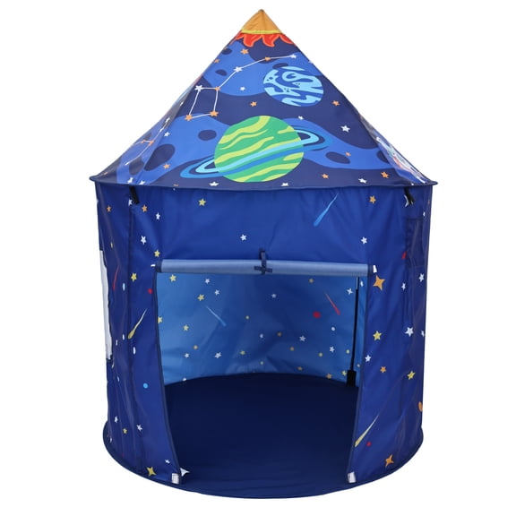 Austok Rocket Space Ship Play Tent for Kid Spaceship Space Castle Playhouse Tent Set Game Indoor Outdoor Pop Up Foldable Tent Party Birthday Toy for Boys Girls Toddler Baby