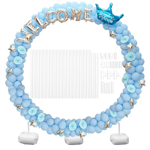 Austok Round Balloon Arch Kit,with Hex Base and Round Water Bag,Circle Balloon Garland Arch Stand Frame,for Wedding Birthday Baby Shower Photo Background Party Supplies Decorations