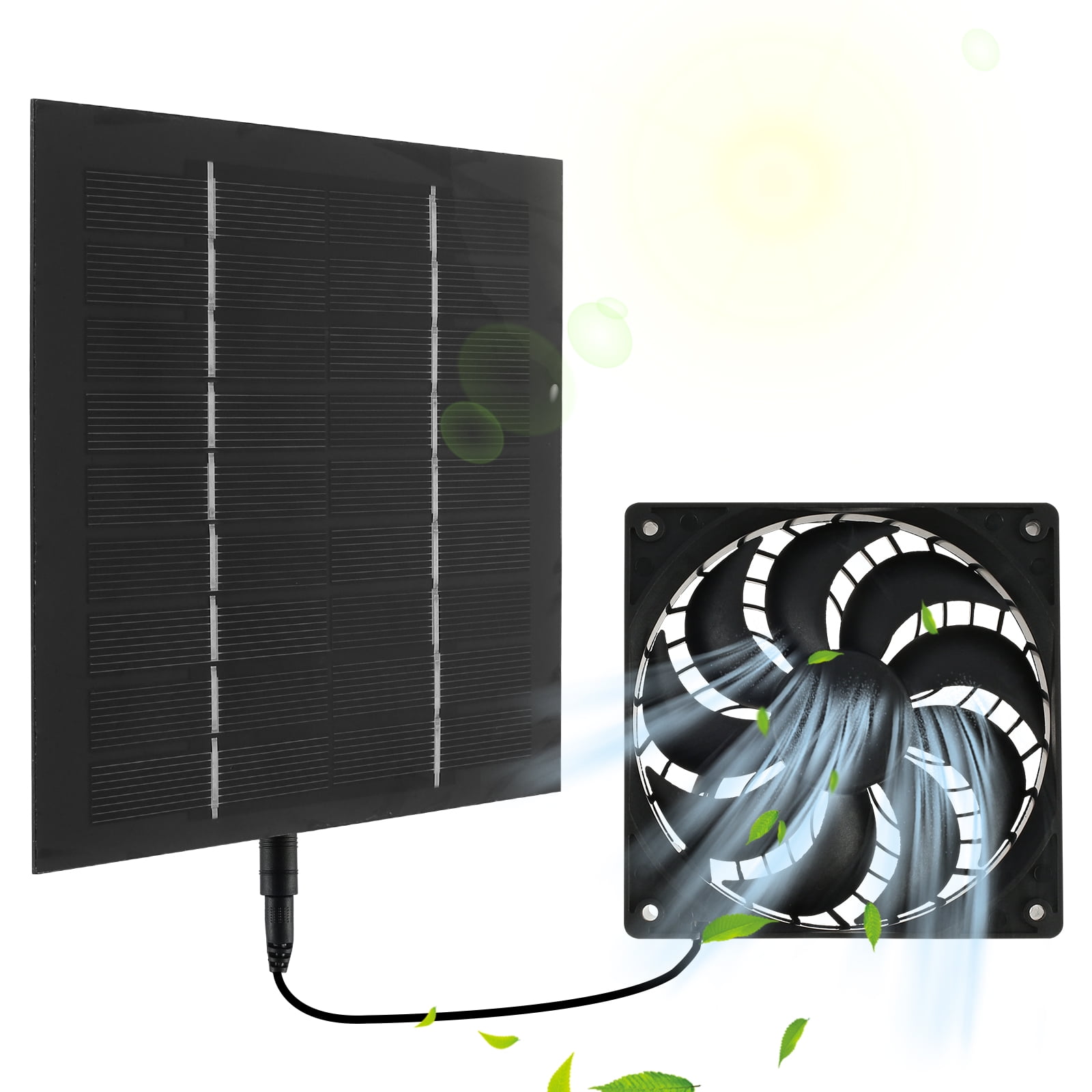 Austok 5 Watt 6 Volt ABS Exhaust Fan, Black