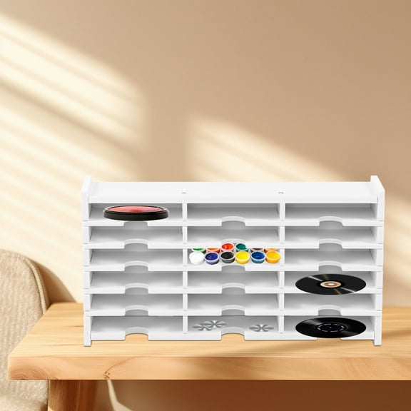 Austok Stamp Pad Storage Organizer Versatile Large Capacity Slim Ink Pad Holder Easy to Maintain Ink Pads Painting Tray Rack Slots Ink Pad Holder with Compartments for Ranger