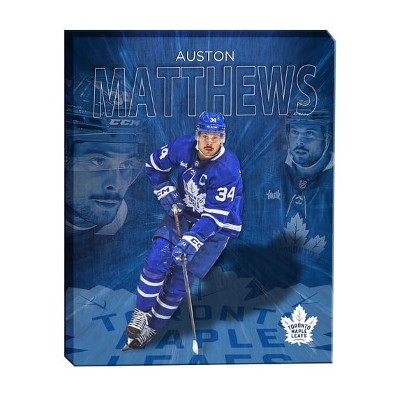 Auston Matthews 16x20 Canvas Collage Maple Leafs-V