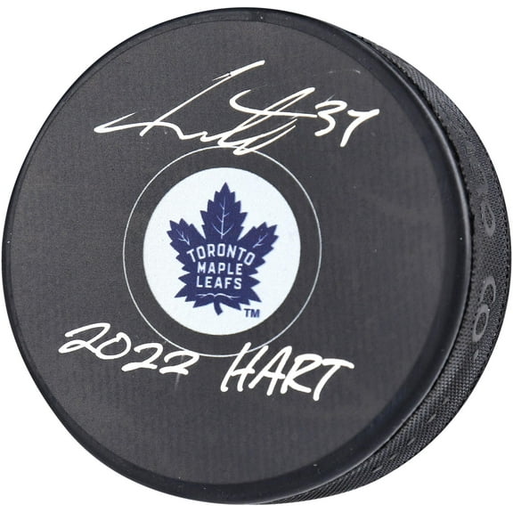 Auston Matthews Toronto Maple Leafs 2022 Hart Trophy Winner Autographed Hockey Puck with "2022 Hart" Inscription - Fanatics Authentic Certified