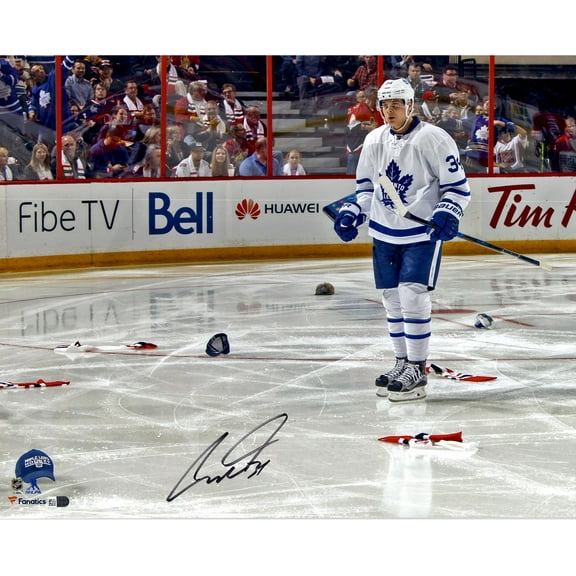 Auston Matthews Toronto Maple Leafs Autographed 16" x 20" First NHL Hat Trick Photograph - Fanatics Authentic Certified
