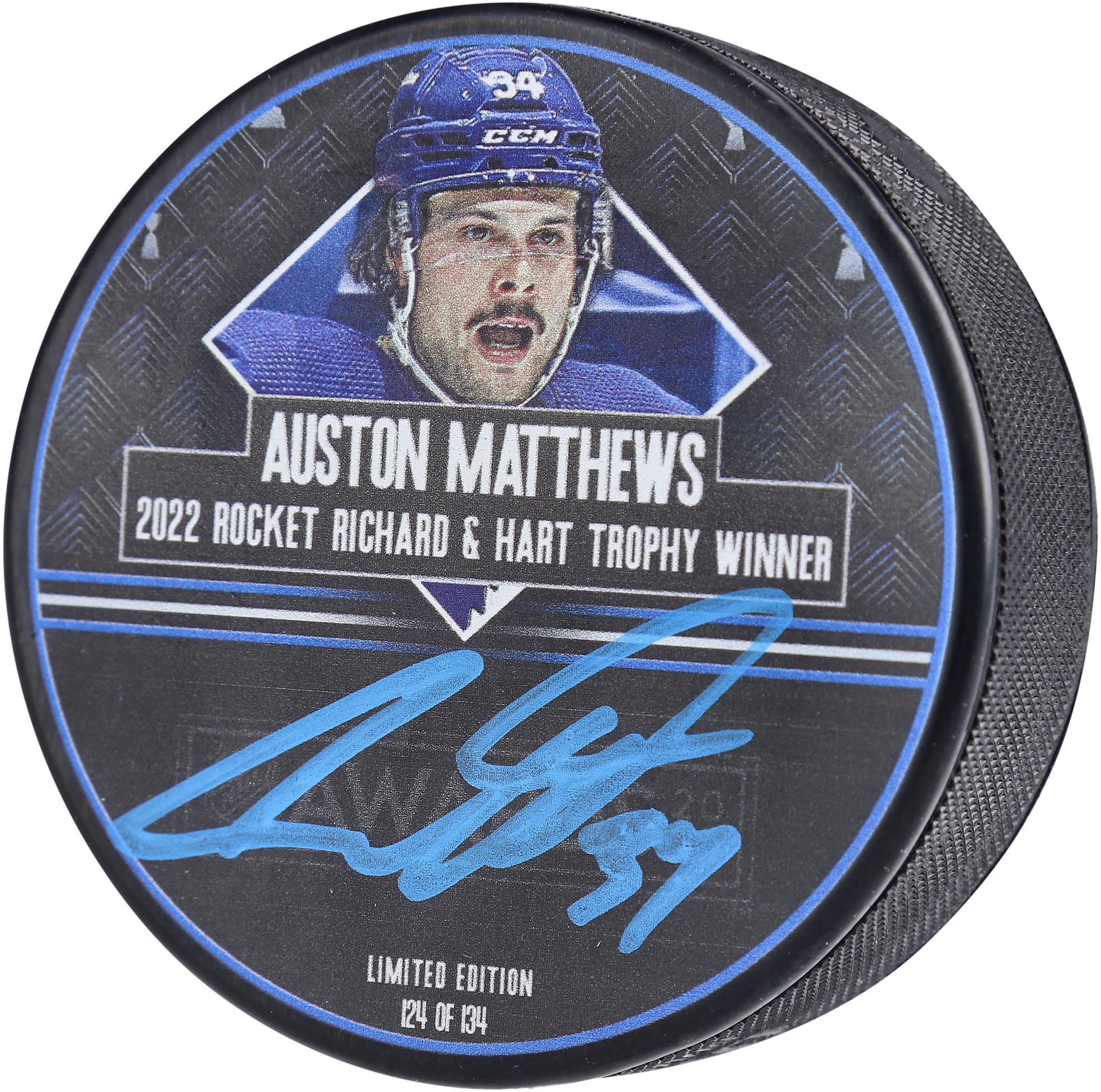 Auston Matthews Toronto Maple Leafs Autographed 2022 Hart Trophy Winner ...