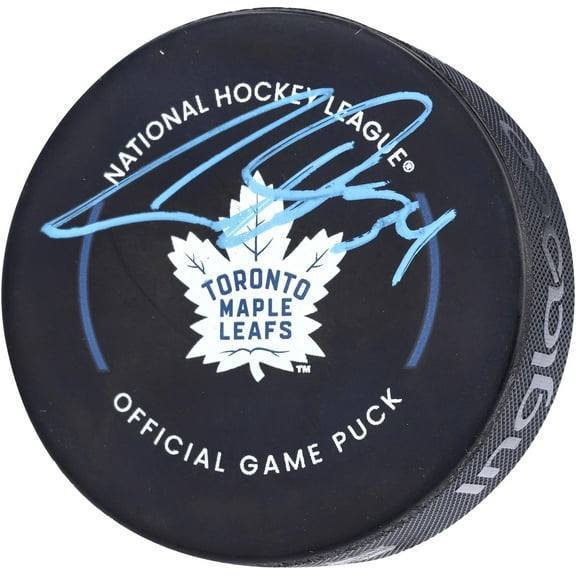 Auston Matthews Toronto Maple Leafs Autographed Official Game Puck - Fanatics Authentic Certified