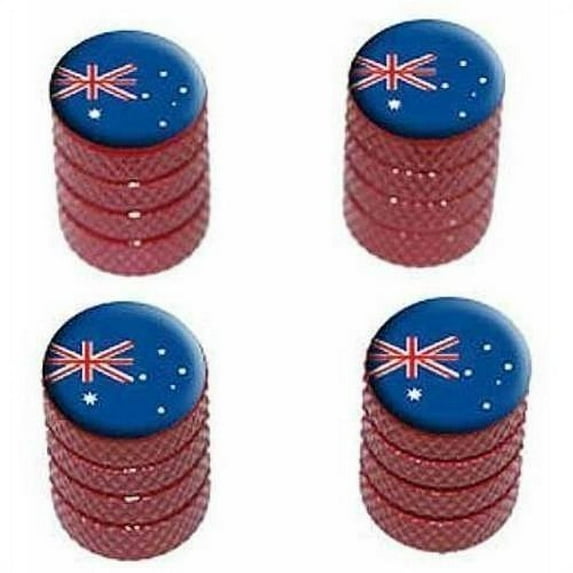 Austrailia Australian Flag Tire Rim Wheel Aluminum Valve Stem Caps, Multiple Colors