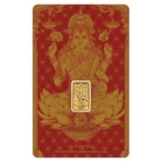 Australia 1-g Perth Mint Lakshmi Diwali .9999 Fine Gold Bar in Assay