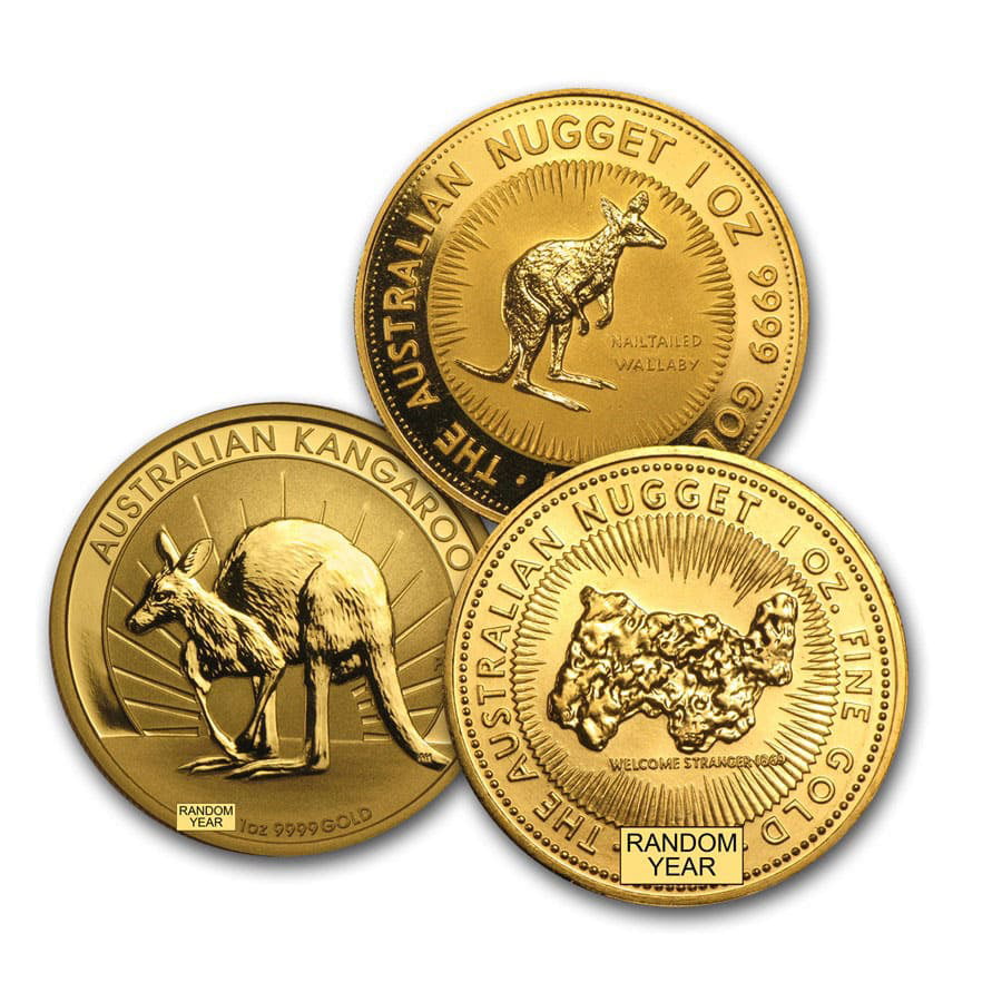 Australia 1 oz Gold Kangaroo/Nugget Coin BU Walmart.com