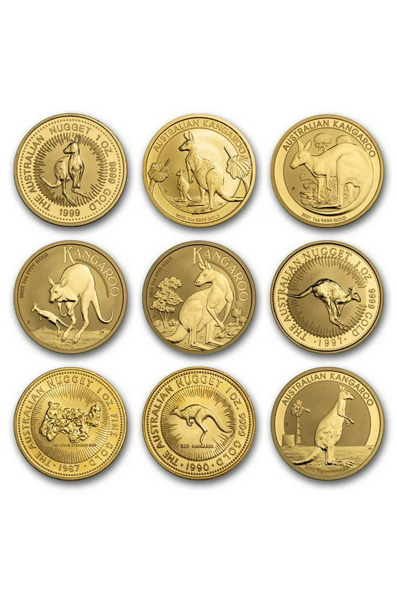 Australia 1 oz Gold Kangaroo/Nugget Coin BU (Random Year)