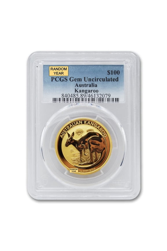 Australia 1 oz Gold Kangaroo PCGS Gem Unc. Random Year Australian Mint Coin