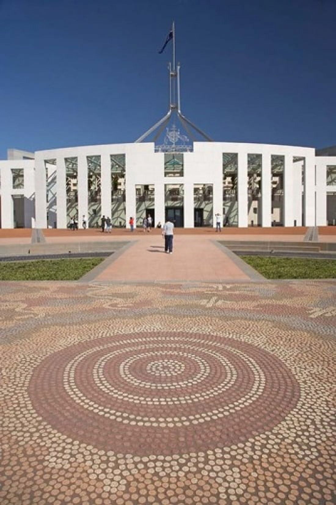 Australia ACT Canberra Tile Parliament House Building Canvas Art - David Wall DanitaDelimont (24 x 36)