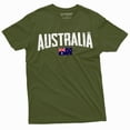 thumbnail image 1 of Australia Aussie T-Shirt Oz Flag Patriotic Nationality Tshirt Mens Tee (Small Military Green), 1 of 6