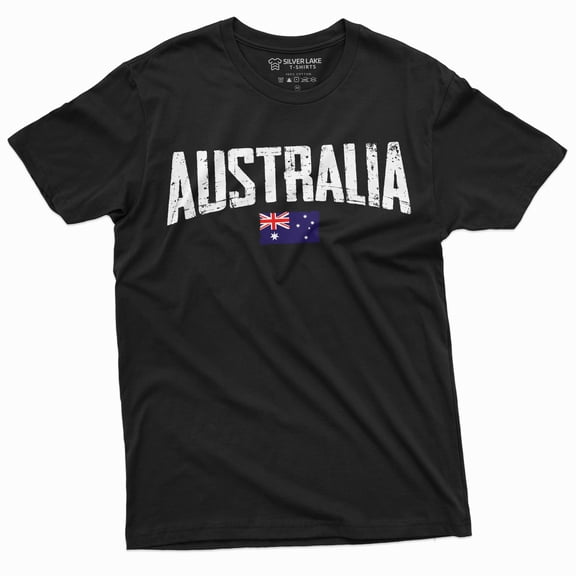 Australia Aussie T-Shirt Oz Flag Patriotic Nationality Tshirt Mens Tee
