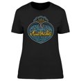 thumbnail image 1 of Australia Blue Waves Heart T-Shirt Women -Image by Shutterstock, Female Medium, 1 of 2