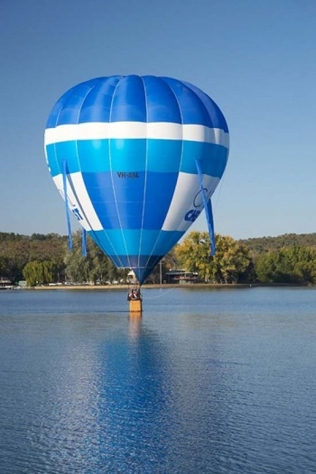 Australia Canberra Hot Air Balloon Lake Burley Griffin Canvas Art - David Wall DanitaDelimont (24 x 36)