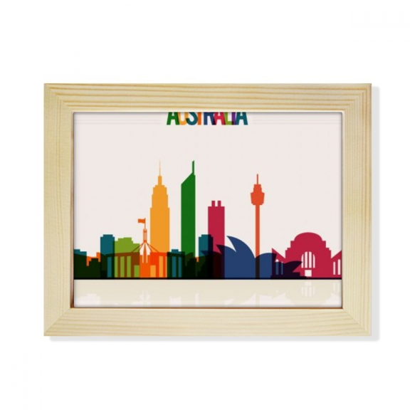 Australia City Landmark Skyscrapers Outline Desktop Photo Frame Picture Art Decoration Painting 6x8 inch