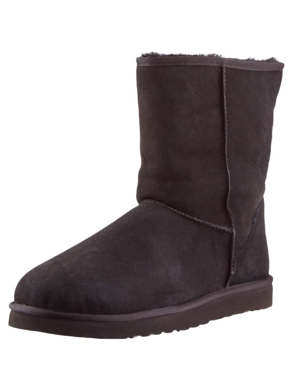 Australia Classic Short Men Round Toe Suede Black Winter Boot