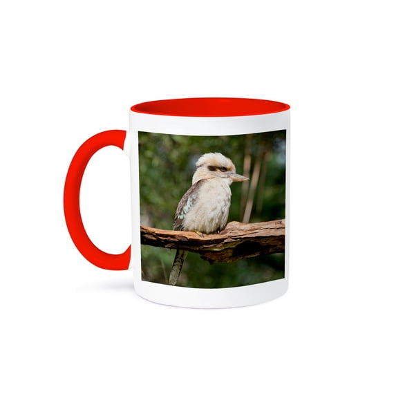 3drose, Australia, Dandenong Ranges. Dandenong Np, Laughing Kookaburra., 15oz Two-tone Red Mug