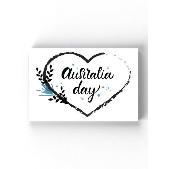 Australia Day Aesthetic Heart Wrapped Canvas -Image by Shutterstock,