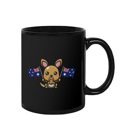 Australia Day Roo W Flags Mug - Image by Shutterstock,