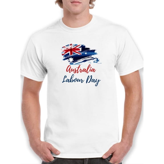 Australia Day Shabby Flag Art T-Shirt Men -Image by Shutterstock, Male XX-Large