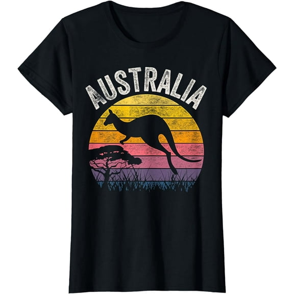 Australia Day Shirt Funny Australian Kangaroo Vintage T-Shirt